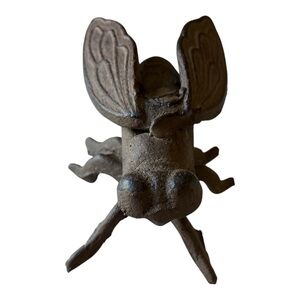 Rustic Cast Iron Brown Fly Bug Insect Figurine Decor Naturalist Entomology